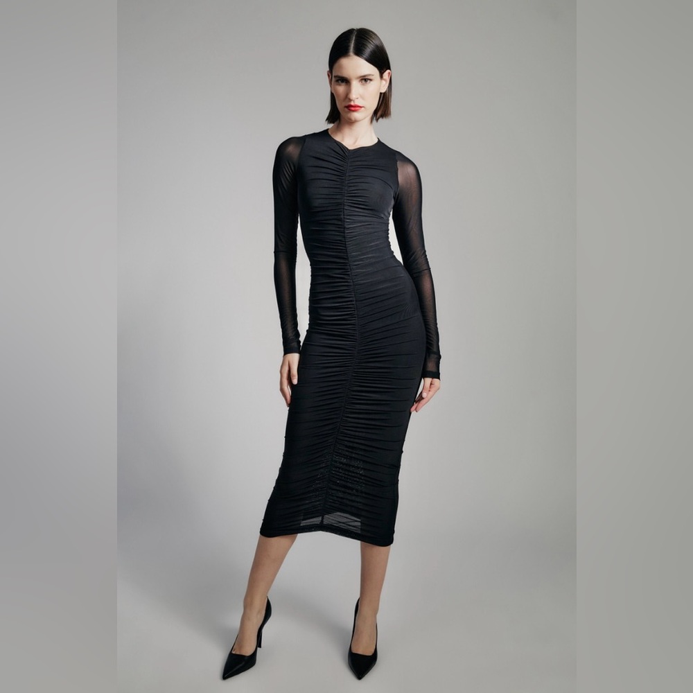 Bardot Jaya Bodycon Mesh Maxi Dress